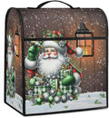 cfpolar Kitchen Aid Mixer Cover Compatible with 6-8 Quarts Xmas Santa Claus Green Holly Stand Mixer Cover Kitchen Aid Mixers Accessories Appliance Organizer Bag Dust Covers with Zipper Pocket