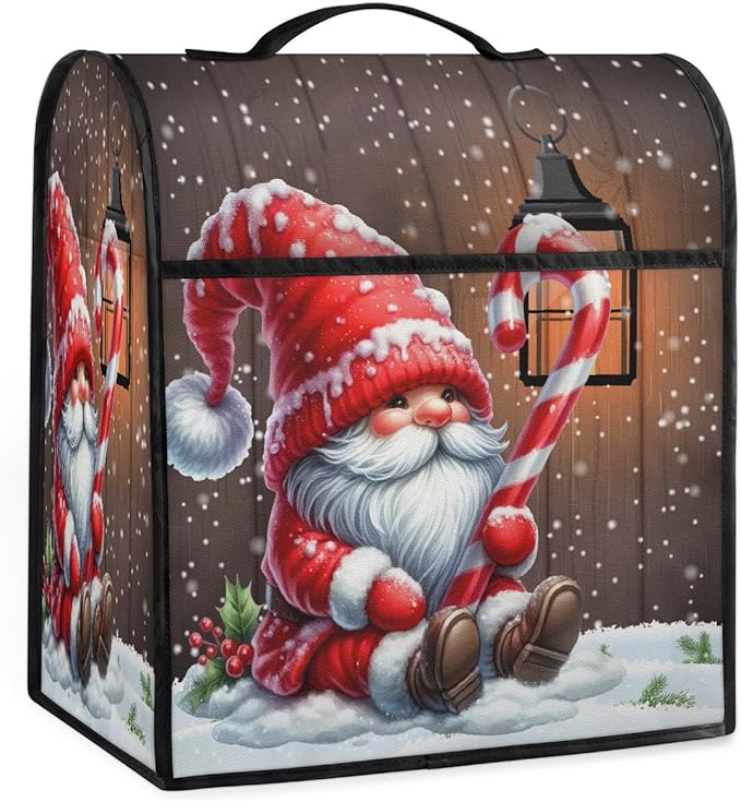 cfpolar Kitchen Aid Mixer Cover Compatible with 6-8 Quarts Holly Christmas Dwarf Stand Mixer Cover Kitchen Aid Mixers Accessories Appliance Organizer Bag Dust Covers with Zipper Pocket