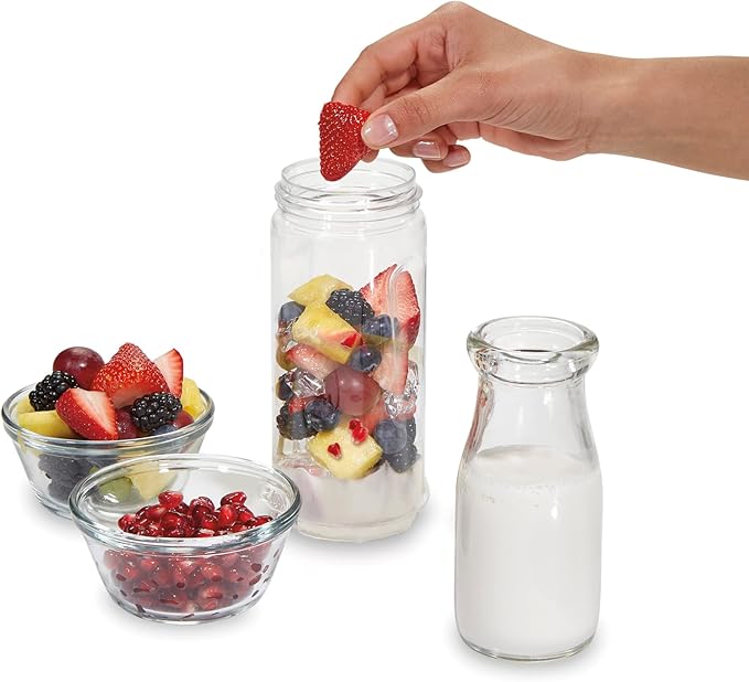Hamilton Beach Mini Cordless Portable Personal Blender for Shakes and Smoothies USB Rechargeable 16 oz. Jar with Leakproof Travel Lid 6 Stainless Steel Blades Pink (51181)