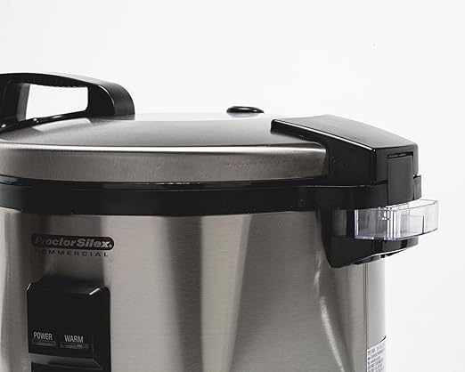 Proctor Silex Commercial 37540 Rice Cooker/Warmer 40 Cups Cooked Rice Capacity Nonstick Inner Pot Hinged Lid Stainless Steel Housing Conforms to NSF