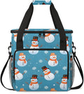 Christmas Snowman Coffee Maker Carrying Bag Gothic Snowman Travel Storage Bag Compatible with K-Mini or K-Mini Plus Single Serve Coffee Brewer Carrying Case with Multiple Pockets &amp Shoulder Stra