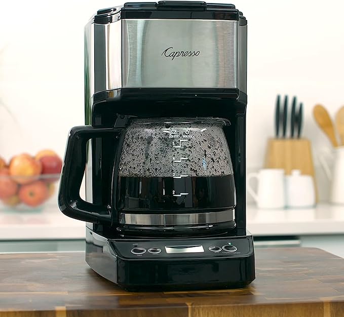 Capresso 5-Cup Mini Drip Coffee Maker Black and Stainless Steel