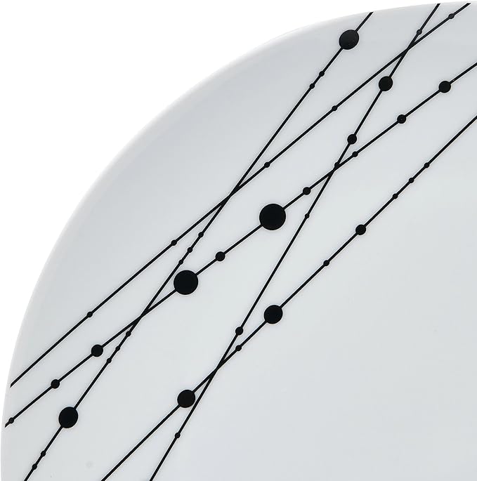 Studio Nova Linear Symphony 12 Piece Dinnerware Plate Bowl Set Service for 4