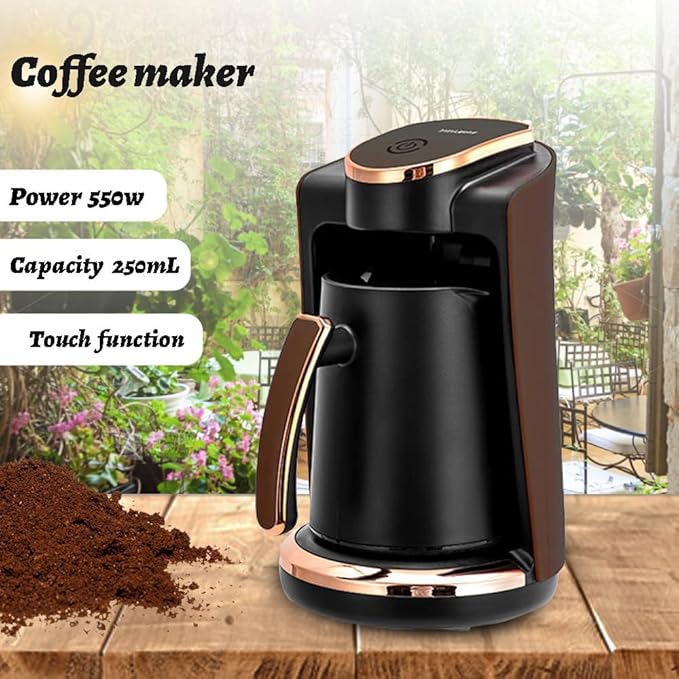 Electric Coffee Maker 550W Brewer Coffee Maker Includes 8.9oz (250ML) 1~4 Cup Coffee cups Automatic Shut-Off for Home OfficeFor instant coffee espresso macchiato