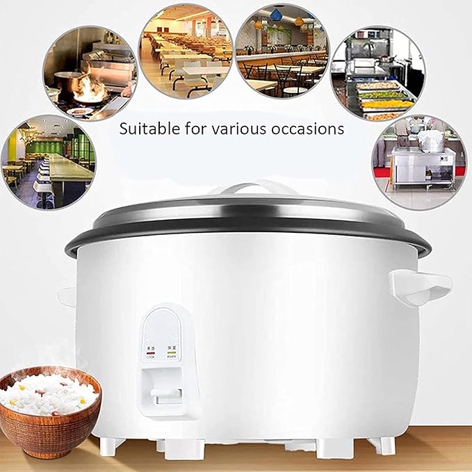 Commercial Rice Cooker - Steame Large Capacity Slow Cooker/Non-Stick Cooker/Insulation Pot for Restaurants Canteens Schools (8L)