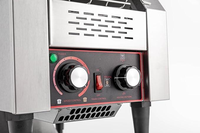 Commercial Conveyor ToasterStainless Steel Heavy Duty Industrial Bread Toaster 110V Countertop Electric Restaurant Equipment for CafesBuffets (150PCS/Hour)