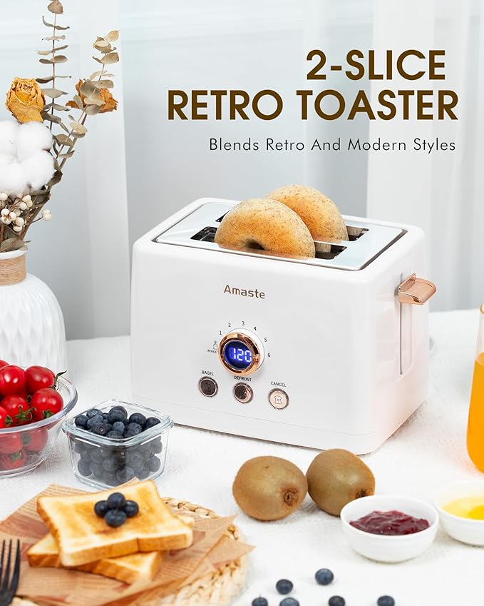 Amaste White Coffee Maker &amp White Toaster &amp White Retro Electric Kettle Set