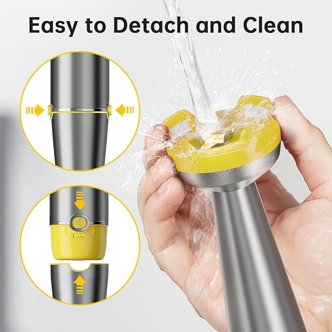 Immersion Blender Handheld Corded Hand Blenders Set 1100W Trigger Variable Speed 5 in 1 Stick Emulsifier with Chopper Whisk and Frother for Soup Baby Food and Smoothies Yellow