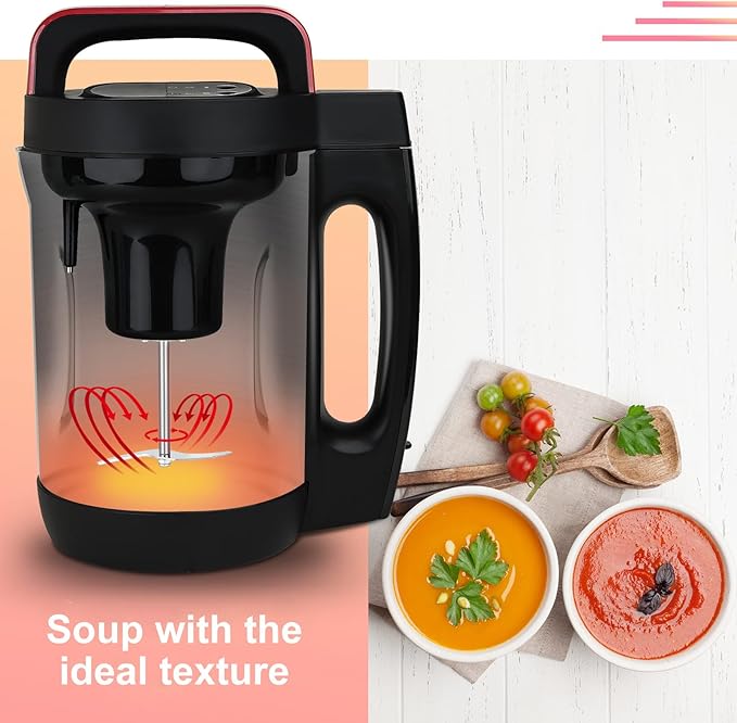 2L Soup Maker Makes 2-6 Servings LCD Touch Control Panel Stainless Steel Blender &amp Heater 800W for Soups Smoothies Sauces — Smart Kitchen Appliance for Homemade Soup