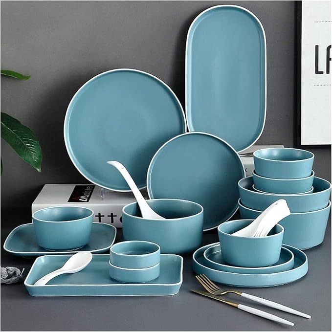 Nordic Style Dinnerware Set Chinese Tableware Set Creative Ceramic Dishes Set European Style China Dinner Set Service for 6