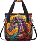 Coffee Maker Carrying Bag Horse Glass Single Cup Coffee Maker Travel Bag Compatible with Keurig K-Mini or K-Mini Plus Portable Storage Bag with Shoulder StrapAZ-198