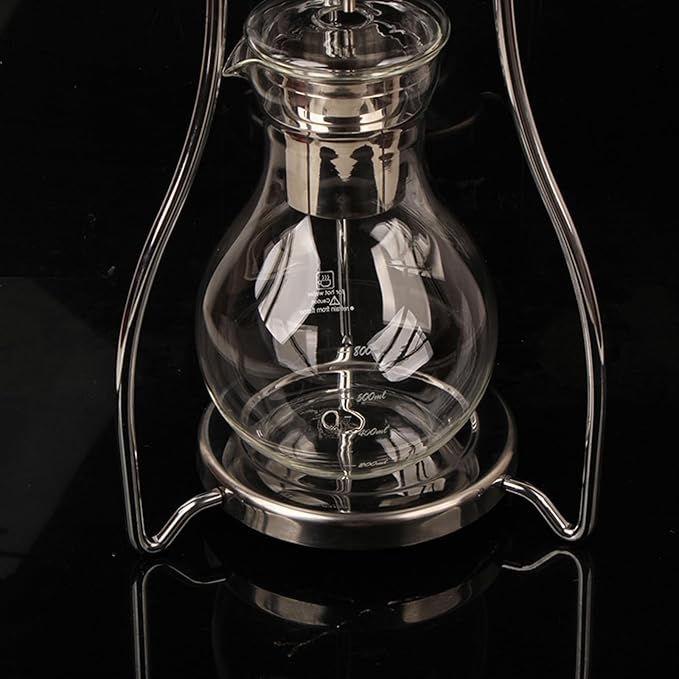 DIY Ice Coffee Brew Tower Ice Drip Coffee Maker with 800ml Glass Pot Stainless Steel Rack Flow Rate Control Valve for Making 6-8 Cup Gift for Coffee Lovers