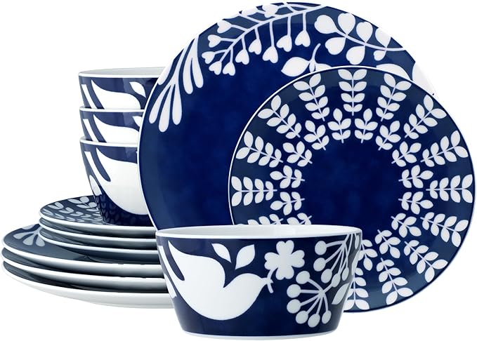 Noritake Bluefjord 12-Piece Dinneware Set Service for 4