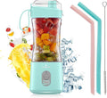 Vaeqozva Portable Blender USB Rechargeable Personal Mixer Fruit Mini Blender for Smoothie Fruit Juice Protein Shake Milk Shakes Blue