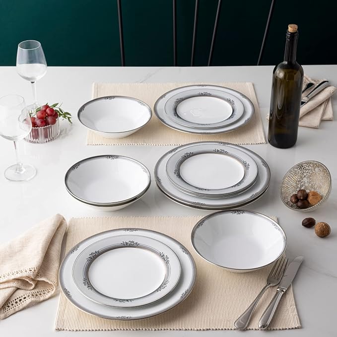 Noritake Laurelvale 12-Piece Dinnerware Set Service for 4