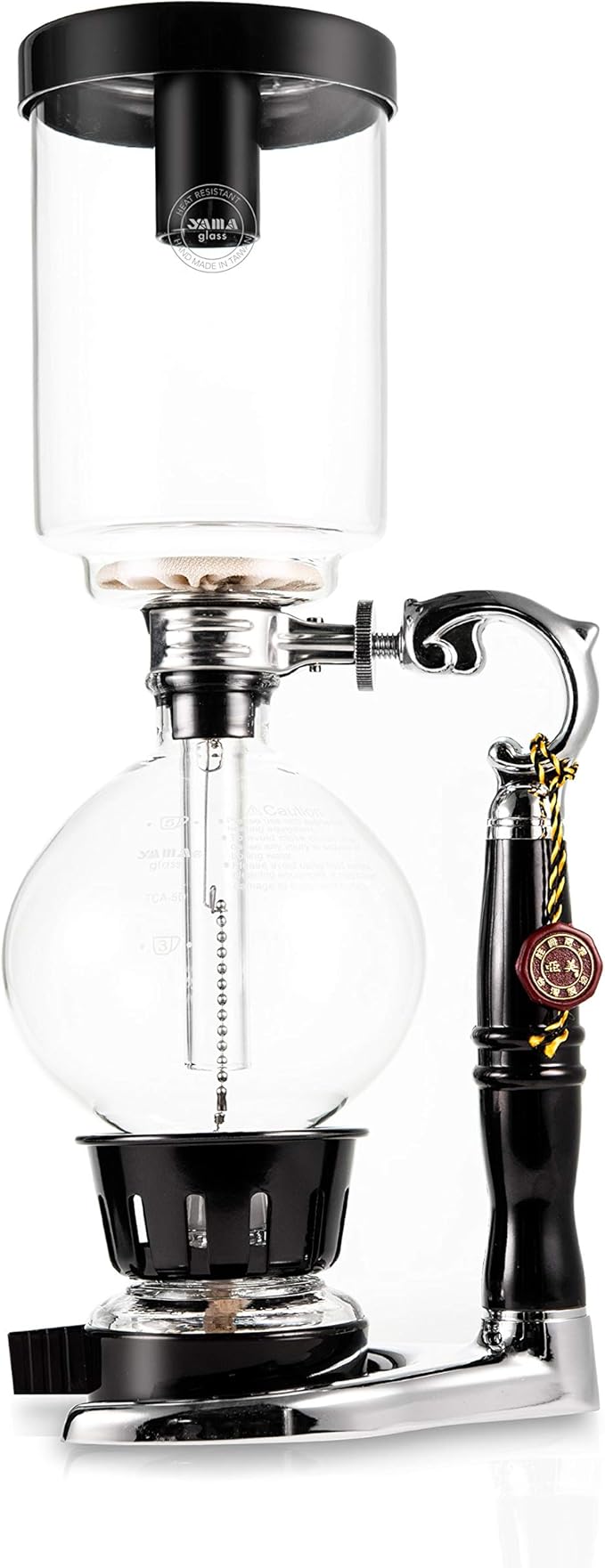 Yama Glass 5 Cup Tabletop Siphon (Syphon) (Alcohol Burner) 20-Ounce Clear