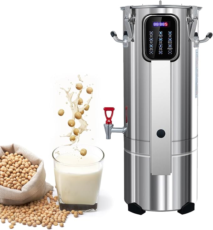 Commercial Soy Milk Machine Automatic Soy Milk Making Machine with Filter and Timer Blende Boil Auto-Clear Keep Warm13L Soy Milk Maker