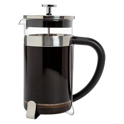 Primula French Press Coffee Maker Temperature Safe Borosilicate Glass with Stainless Steel Filters Premium Design and Quality 34-Ounces 8-Cup Silver