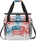 4th of JulyFirecrackers Coffee Maker Carrying Bag Travel Storage Bag Compatible with K-Mini or K-Mini Plus Single Serve Coffee Brewer Carrying Case with Multiple Pockets &amp Shoulder Strap