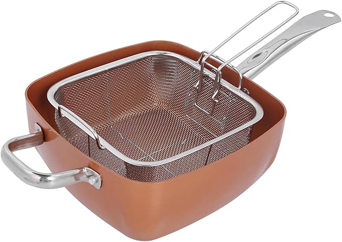 YOSOO Frying Pan 4Pcs Supplies Saucepan Stainless Steel Glass Aluminum Nonstick Square Pan Steamer Copper Set Non Stick Frying Pan Four Piece Set Cooker Pancake Saucepans #611 Yosoo8iz7d51v92