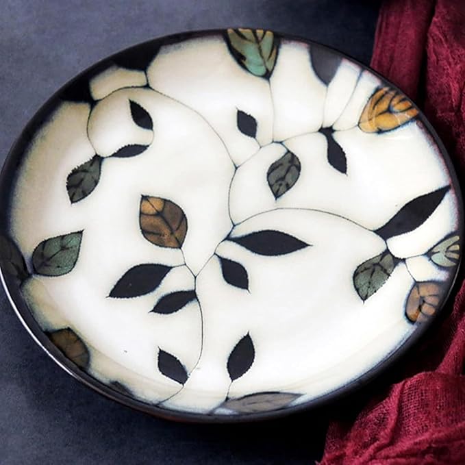 16 Piece Dish Set Porcelain Dinner Set Stoneware Dinnerware SetKitchen Dishes Set Round Plates and Bowls Sets for Kitchen/Dining