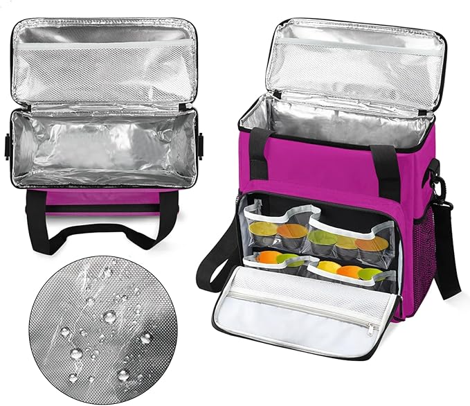 Rose Pink Coffee Maker Carrying Bag Waterproof Insulated Leakproof Cooler Bag Portable Storage Tote Bag Organizer With Shoulder Strap