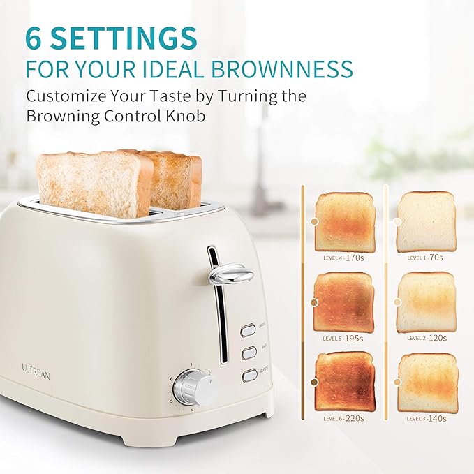 Ultrean 2 Slice Toaster &amp Rechargeable Electric Salt and Pepper Grinder Set