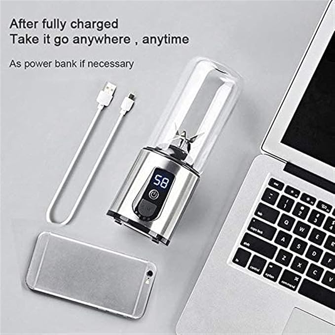 Portable Blender Personal Blender Mini Juicer Cup USB Rechargeable and Personal Size Blender Smoothies akes400mlFruit Juice Mixer
