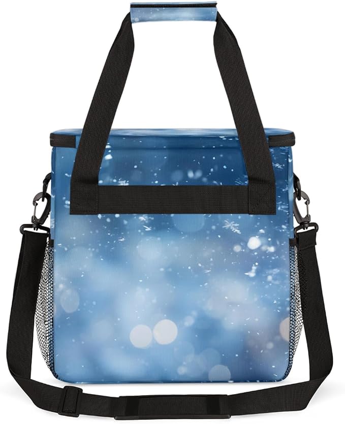 Glitter Coffee Maker Carrying Bag Blue Neon Portable Travel Storage Tote Bag Compatible with K-Mini or K-Mini Plus Single Serve Coffee Brewer Carrying Case with Multiple Pockets &amp Shoulder Strap