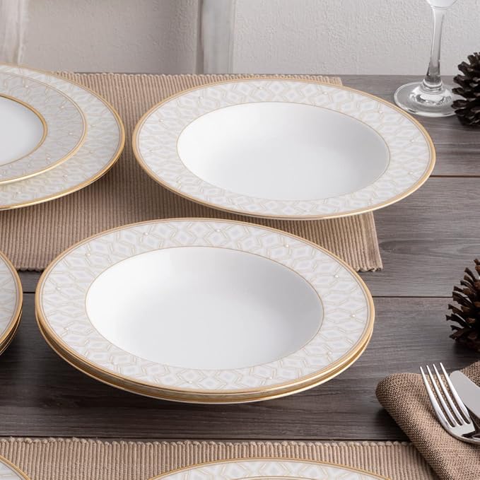 Noritake Noble Pearl 12-Piece Dinnerware Set Service for 4