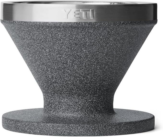 YETI Pour Over Coffee Maker Accessory Ramblers Designed for Perfect Coffee Extraction Anywhere Stainless Steel fits any V60 Filter Black Stone