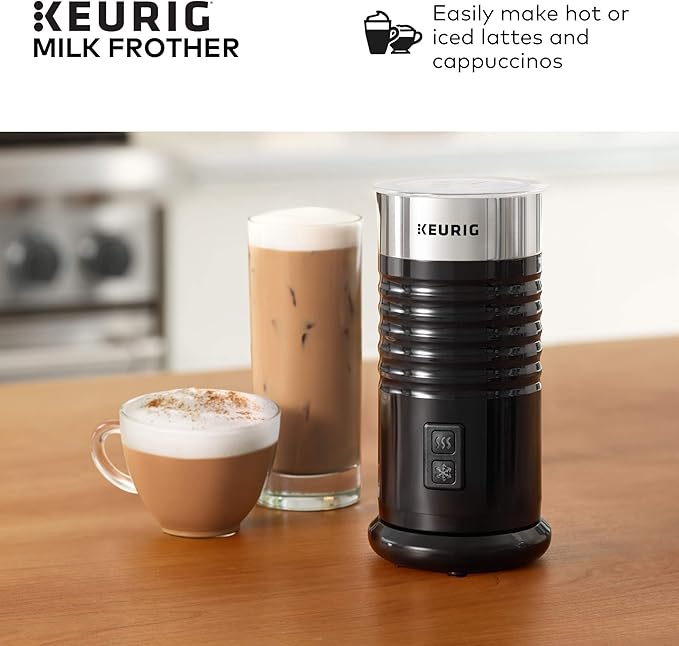 Keurig K-Supreme Plus SMART Single Serve Coffee Maker Milk Frother for Hot and Cold Milk Foam