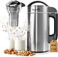 304 Stainless Steel Almond Milk Maker Machine (Built-in Filter) 50oz 6-7 Cups Per Batch 8-IN-1 Cooking Blender Make Plant Based Nut Milk Soy Oat Milk Soup &amp Juice Automatic Cleaning (Silvery)