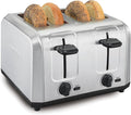Hamilton Beach 4 Slice Toaster with Extra Wide Slots for Bagels Shade Selector Toast Boost Slide-Out Crumb Tray Auto-Shutoff and Cancel Button Brushed Stainless Steel (24910)