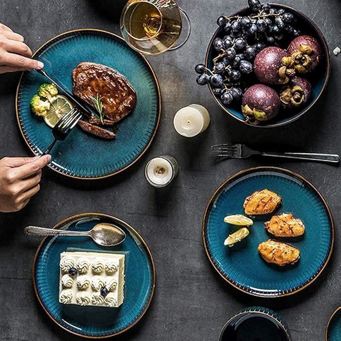 Dinnerware Set Plates and Bowls Sets Ceramic Plates And Bowls Dinner Sets Modern Creativity Reactive Glaze Dishes Set For Kitchen