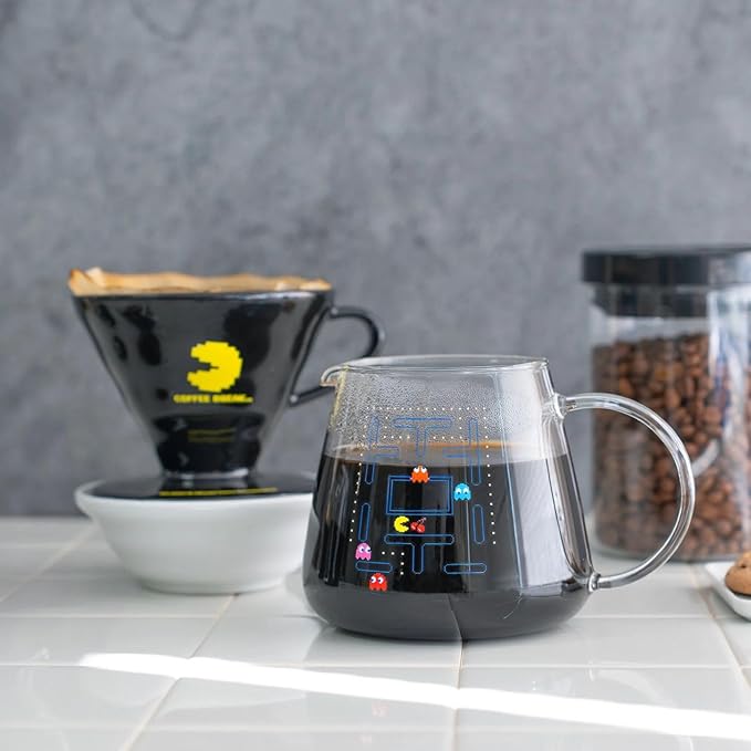 HARIO V60 Ceramic Dripper Set with PAC-MAN