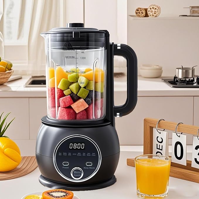 10 in 1 Nut Milk Maker Hot Blender51oz Homemade Soy AlmondOatPlant BasedBaby Food Maker 20 BladesAutomatic Soybean Machine with 24H Delay Start/Keep Warm8H/Boil Water&ampAuto Clean