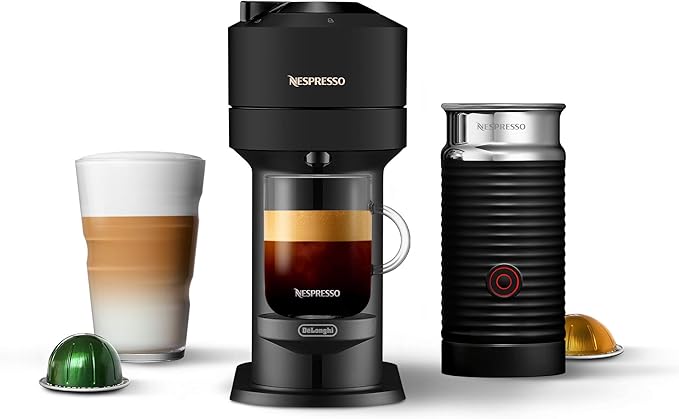 Nespresso Vertuo Next Coffee and Espresso Machine by De'Longhi with Milk Frother Limited Edition18 ounces Matte Black
