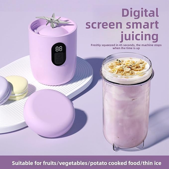 Personal Blender Portable 40W 500ml USB Rechargeable Electric Blender Cup with 16 Stainless Steel Blades for Shakes and Juice