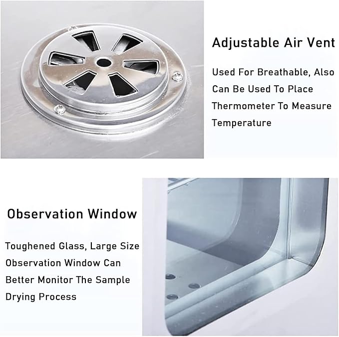 Digital Drying Oven Forced Air Convection 600W Temperature Range 5-300°C Ideal for Drying and Heat Treatment 0s