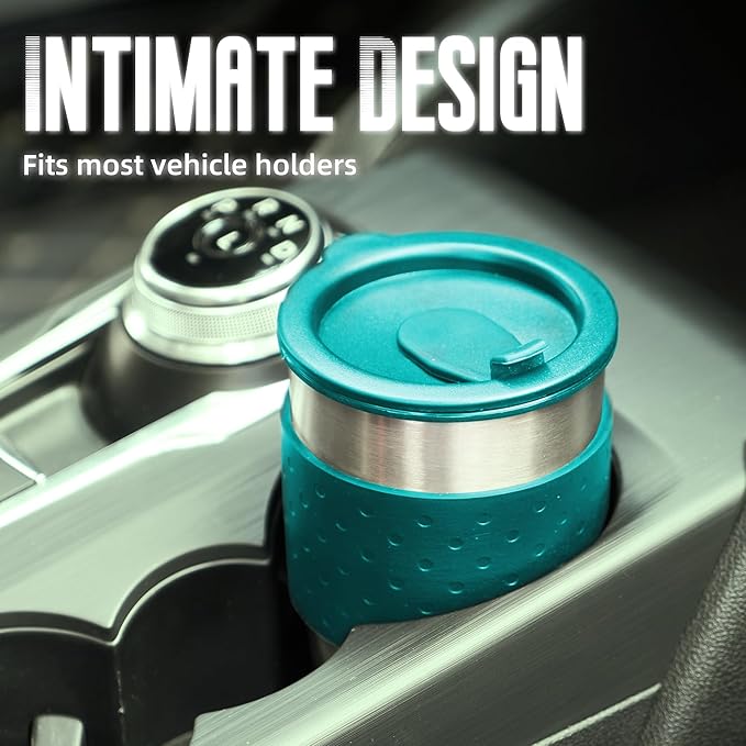 Portable Coffee Maker for Travel Camping Car Compact Drip Coffee Machine Single Serve with 10 oz Travel Mug for Traveling RV Office Home and Dorm 12V Green