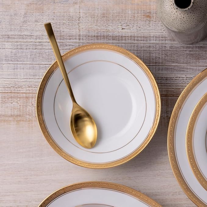 Noritake Crestwood Gold 12-Piece Dinnerware Set Service for 4