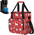Christmas (751) Coffee Maker Carring Bag Travel Carrying Storage Tote Bag Compatible with Keurig K-Mini or K-Mini Plus Portable Single Serve Coffee Brewer Case with Pockets for K-cup Pods