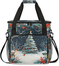 Abstract Tree Coffee Maker Carrying Bag Xmas Tree Travel Storage Bag Compatible with K-Mini or K-Mini Plus Single Serve Coffee Brewer Carrying Case with Multiple Pockets &amp Shoulder Strap