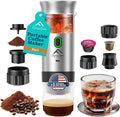APSARAS USA Portable Coffee Maker Portable Espresso Maker 20 bar Mini Espresso Machine 3in1 Electric Espresso Maker Travel Coffee Maker with Ground Coffee &amp Capsule(Ns&ampDG) for RV Camping
