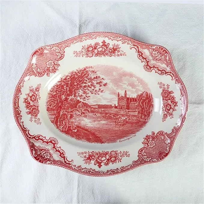 Porcelain Ceramic Dinnerware Set - 8 &amp 10 Inch Plates Bowls Coffee Cups for Kitchen Dining(C)