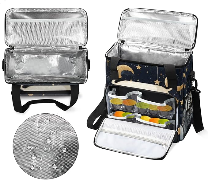 Panda Coffee Maker Carrying Bag Moon and Star Portable Travel Storage Tote Bag Compatible with K-Mini or K-Mini Plus Single Serve Coffee Brewer Carrying Case with Multiple Pockets &amp Shoulder Str