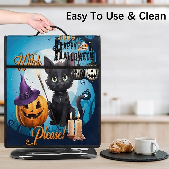 cfpolar Kitchen Aid Mixer Cover Compatible with 6-8 Quarts Halloween Pumpkin Cute Cat Stand Mixer Cover Kitchen Aid Mixers Accessories Appliance Organizer Bag Dust Covers with Zipper Pocket