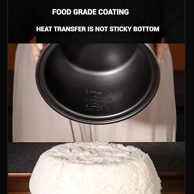 Smart Rice Cooker 4L Slow Cooker and Steame with 8 Cooking Functions 12-Hour Smart Appointment and LED Display