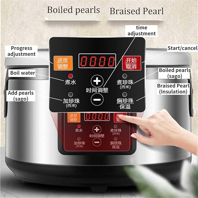 Commercial Pearl Cooker Fully Automatic Non-Stick Tapioca Maker for Boba Tea and Bubble Tea